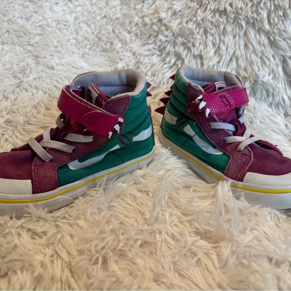 Vans Kids High-Top Sneakers - Purple and Green